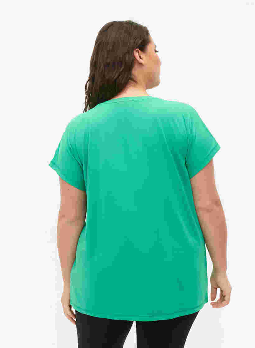 Short sleeved workout t-shirt, Mint, Model image number 1