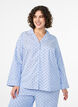 Seersucker pyjama shirt with long sleeves, Light Blue, Model image number 0