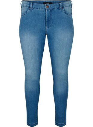 Slim fit Emily jeans with normal waist, Light blue, Packshot image number 0