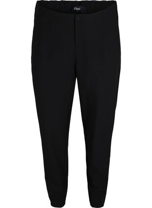 Classic high-waisted trousers, Black, Packshot image number 0