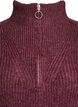 FLASH - Knitted sweater with high neck and zipper, Red, Packshot image number 2