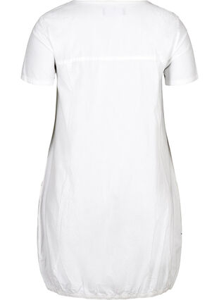Short sleeve cotton dress, White, Packshot image number 1