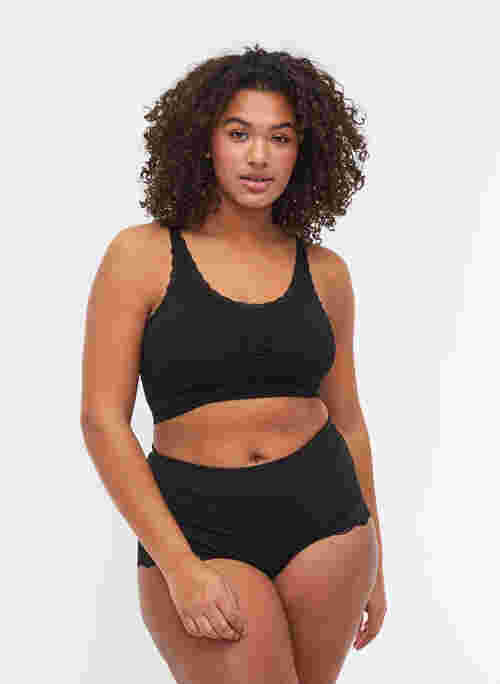 Light shapewear knickers with lace trim