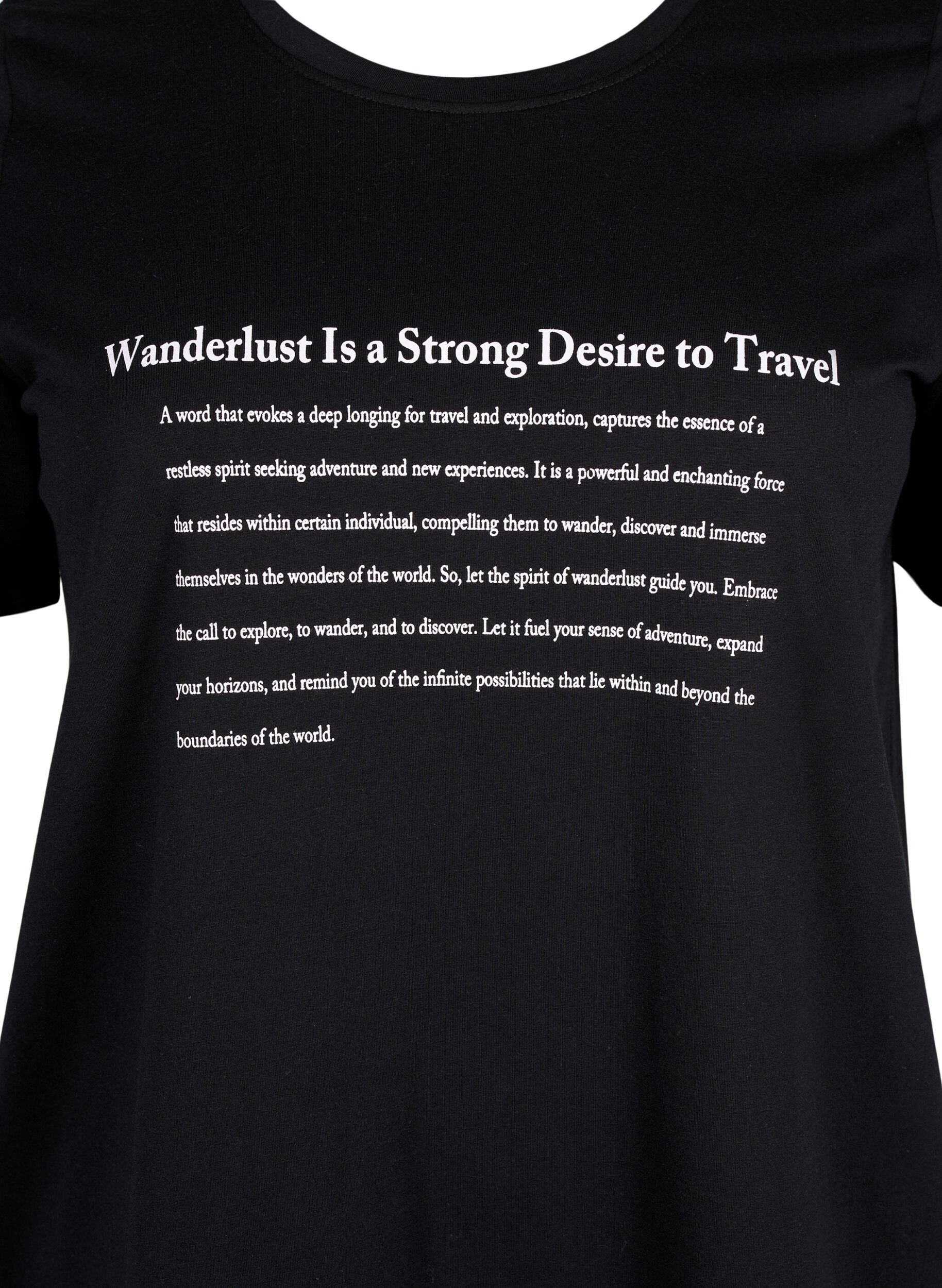 Zizzifashion FLASH - T-shirt with motif, Black Wanderlust, Packshot image number 2