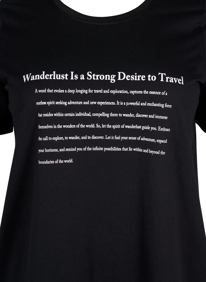 FLASH - T-shirt with motif, Black Wanderlust, Packshot image number 2
