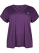 Loose training t-shirt with v-neck, Purple, Packshot image number 0