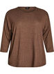 FLASH &ndash; Jersey blouse with 3/4 sleeves, Brown, Packshot image number 0