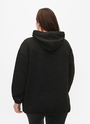 Sporty hooded sweatshirt, Black, Model image number 1