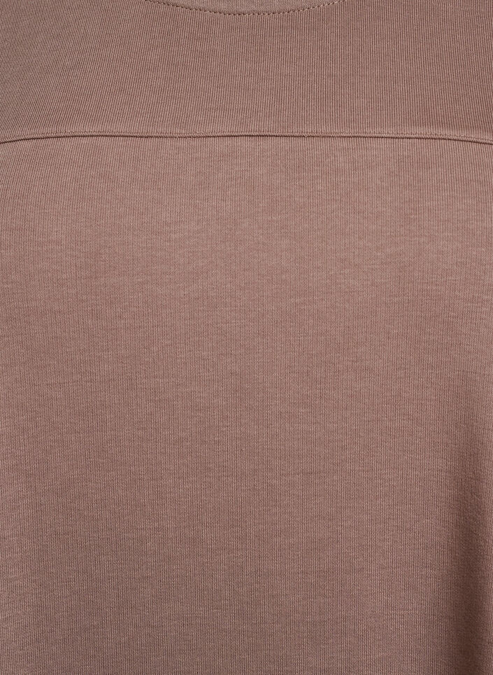 Jersey dress with short sleeves and pockets, Brown, Packshot image number 2
