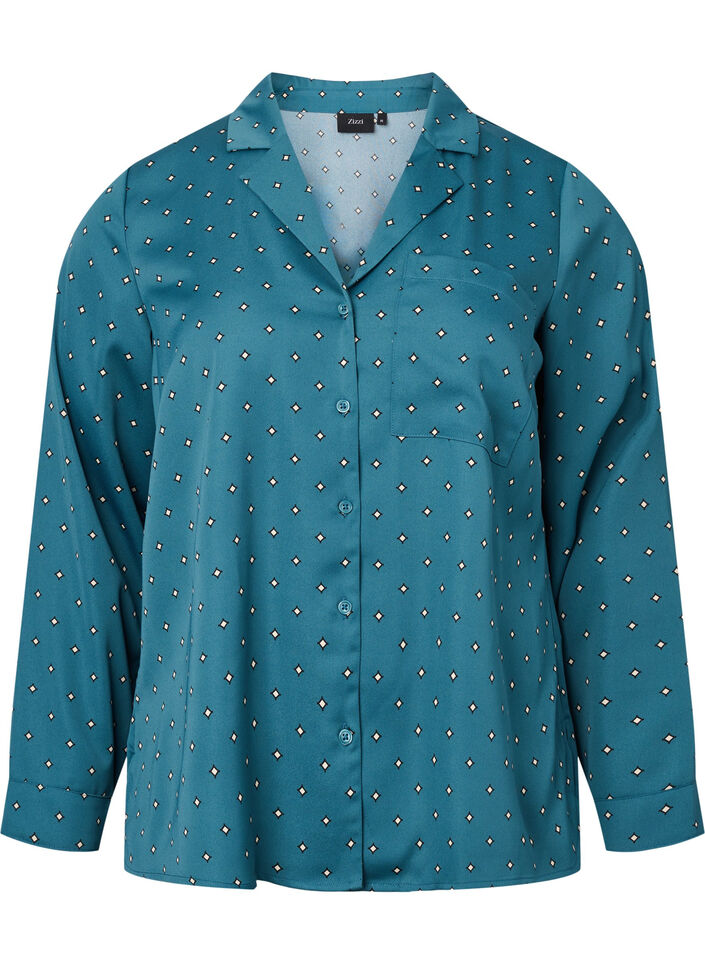Printed nightshirt, Green, Packshot image number 0