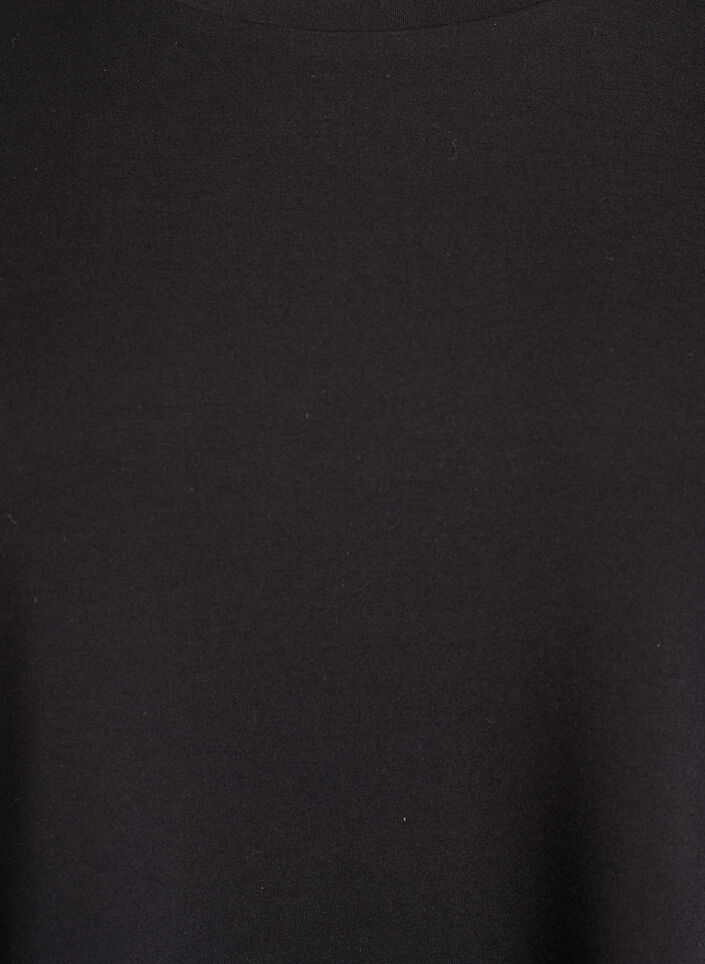 Short loose-fit t-shirt in a modal blend, Black, Packshot image number 2