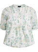 Blouse with print and 1/2 sleeves, White, Packshot image number 0
