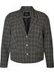 Short blazer with a checked pattern, Dark Grey, Packshot image number 0
