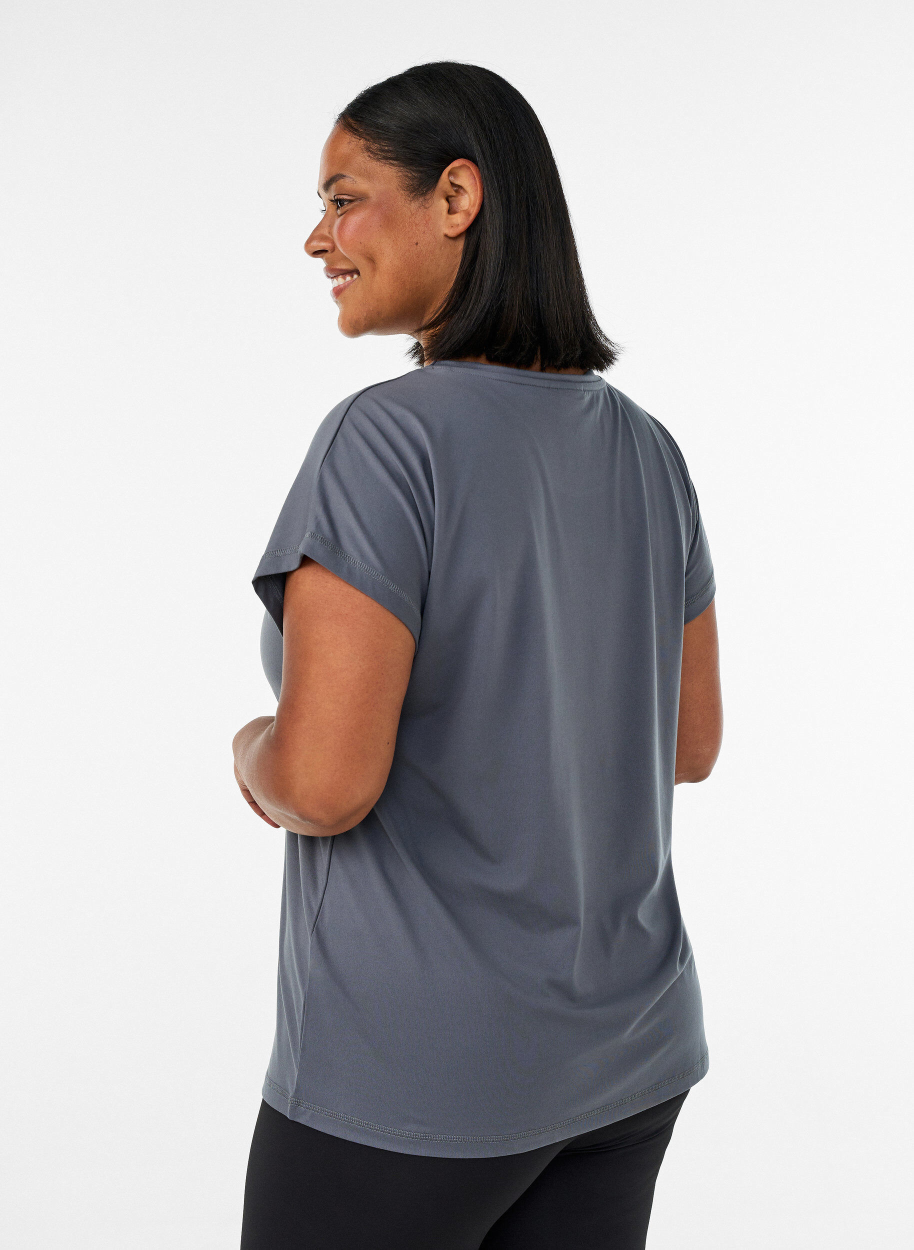 ZizzifashionSolid-coloured training T-shirt, Grey, Model image number 2