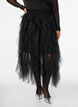 Midi tulle skirt with elastic waistband, Black, Model image number 2