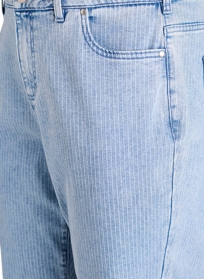 Pinstriped Kiana jeans with straight fit, Blue, Packshot image number 2