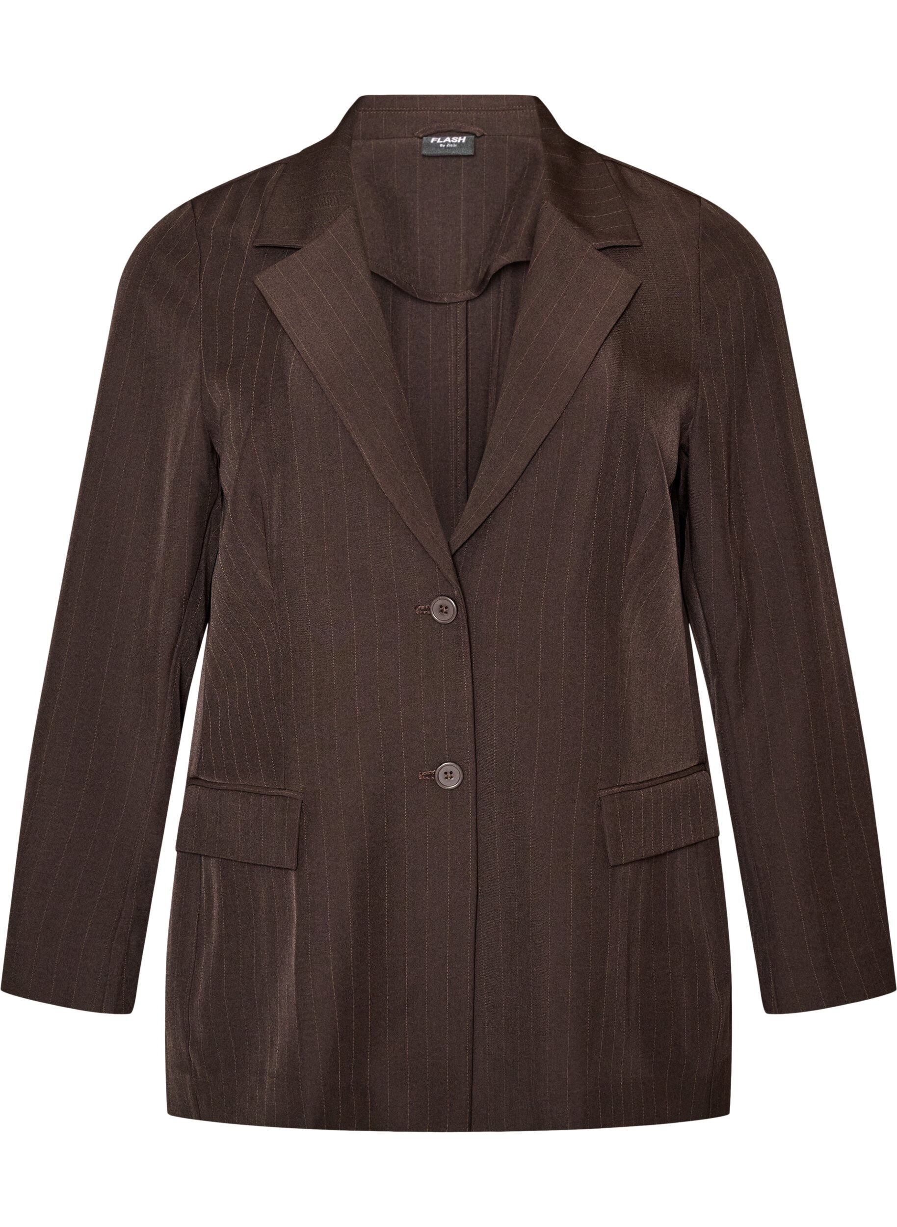 ZizzifashionBlazer with pockets and slits, Brown, Packshot image number 0
