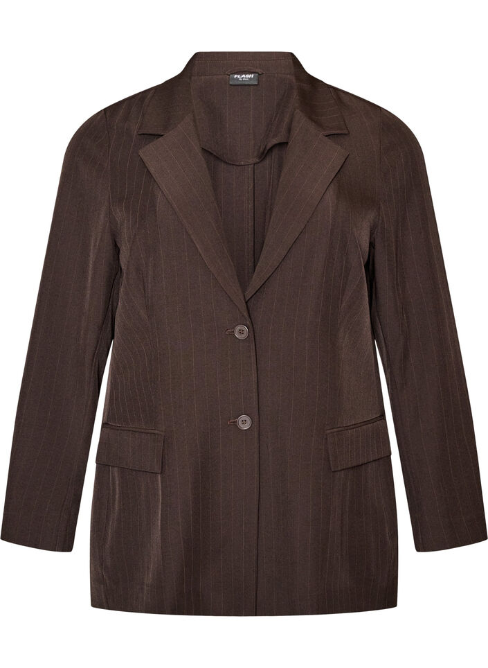 Blazer with pockets and slits, Brown, Packshot image number 0