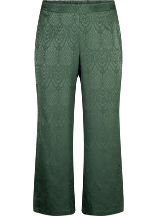 Trousers with textured pattern, Duck Green, Packshot image number 0