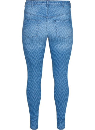Printed, high-waist Amy jeans, Ethnic Pri, Packshot image number 1