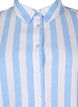 Long shirt in linen and cotton, Blue White Stripe, Packshot image number 2