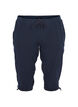 Loose cropped trousers in cotton, Blue, Packshot image number 0