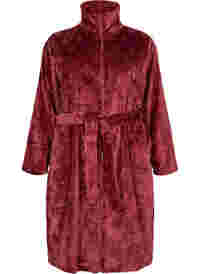 Dressing gown with zip and pockets