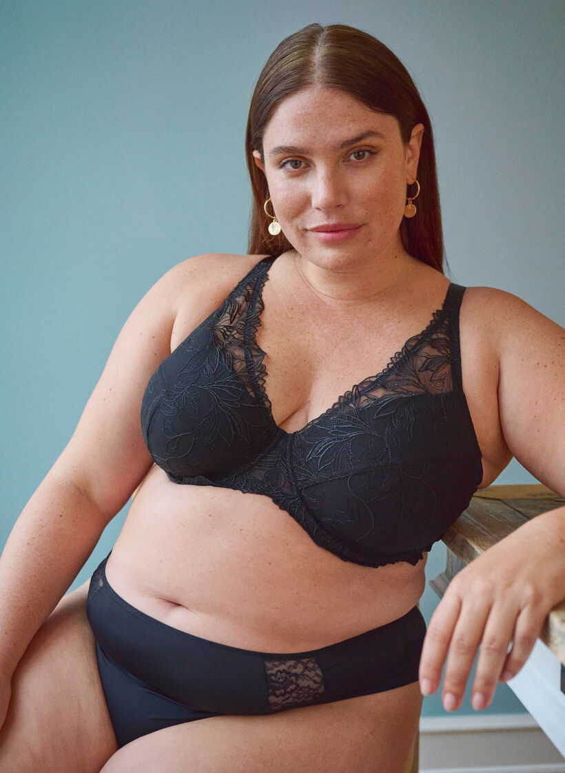 Lacy g-string in a 3-pack, Black, Image image number 0