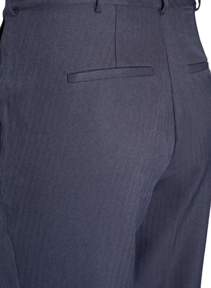 Suit trousers with straight legs and textured pattern, Dark Grey, Packshot image number 3