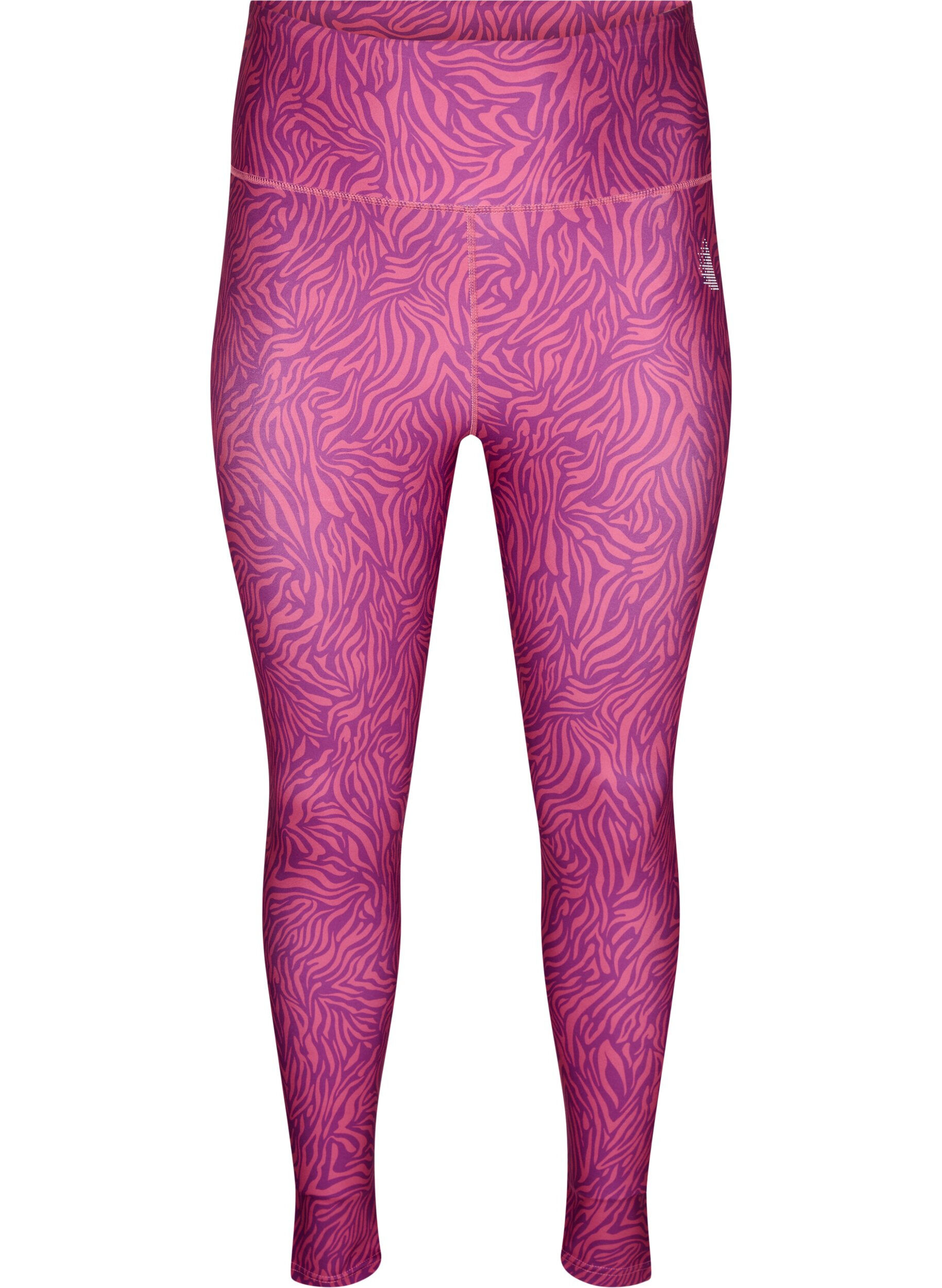 Zizzifashion 7/8 animal print workout leggings, Charisma AOP, Packshot image number 0