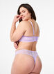 G-string briefs with lace and a regular waist, Purple, Model image number 1
