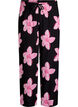 Loose viscose trousers with print, Black, Packshot image number 0