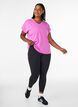Short sleeve sport t-shirt with v-neck, Purple, Model image number 1