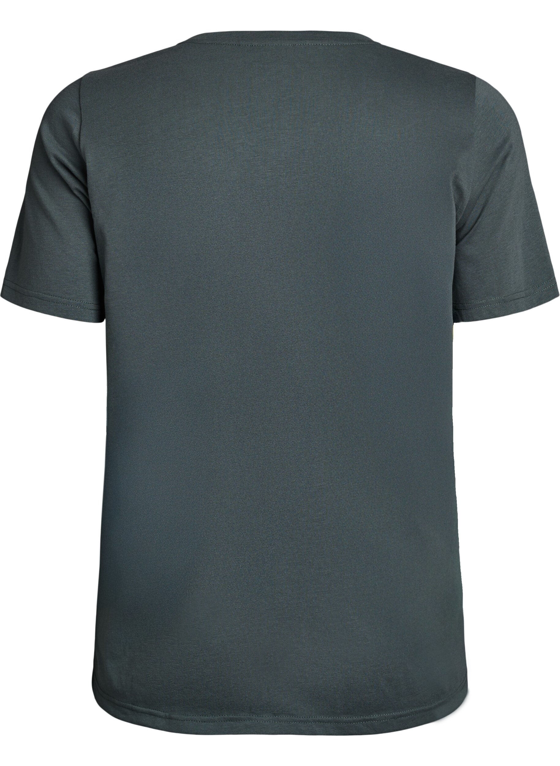 ZizzifashionT-shirt with motif, Green, Packshot image number 1