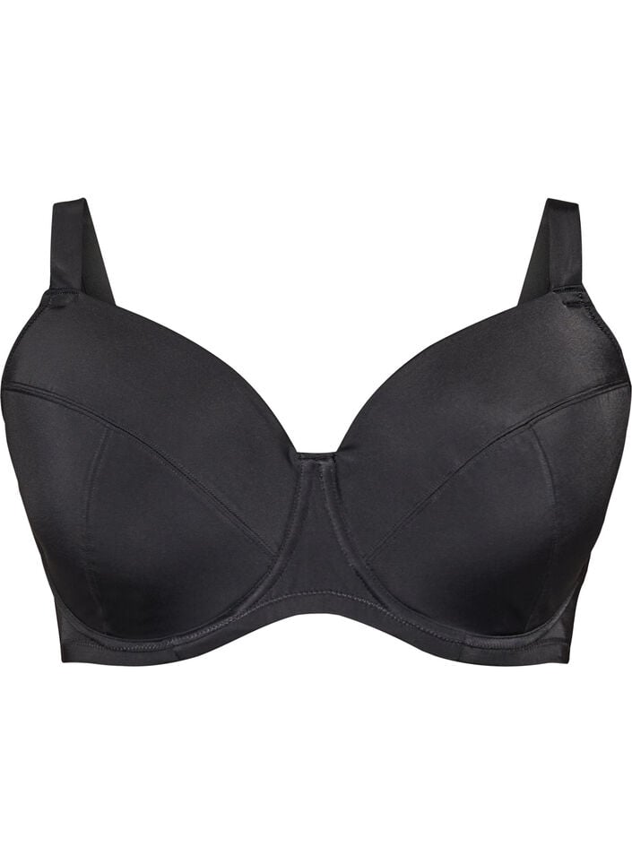 Underwired bikini top with high support, Black, Packshot