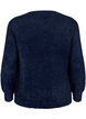 Knitted blouse with glitter thread, Blue, Packshot image number 1
