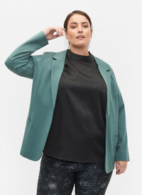 Simple blazer with button, Silver Pine, Model