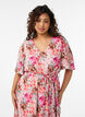 Chiffon maxi dress with a V-neck and ruffle hem, Rose, Model image number 2