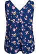 Printed top with v-neck, Blue, Packshot image number 1