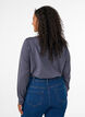 Long-sleeved t-shirt with V-neck and buttons, Grey, Model image number 2