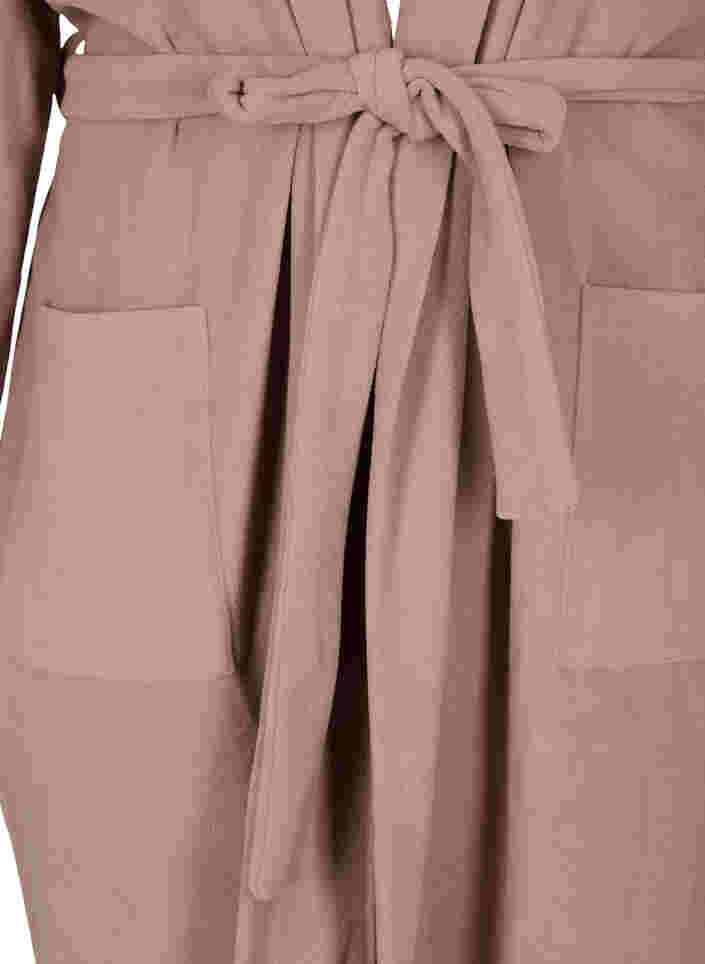 Bathrobe with hood and pockets, Brownie, Packshot image number 2
