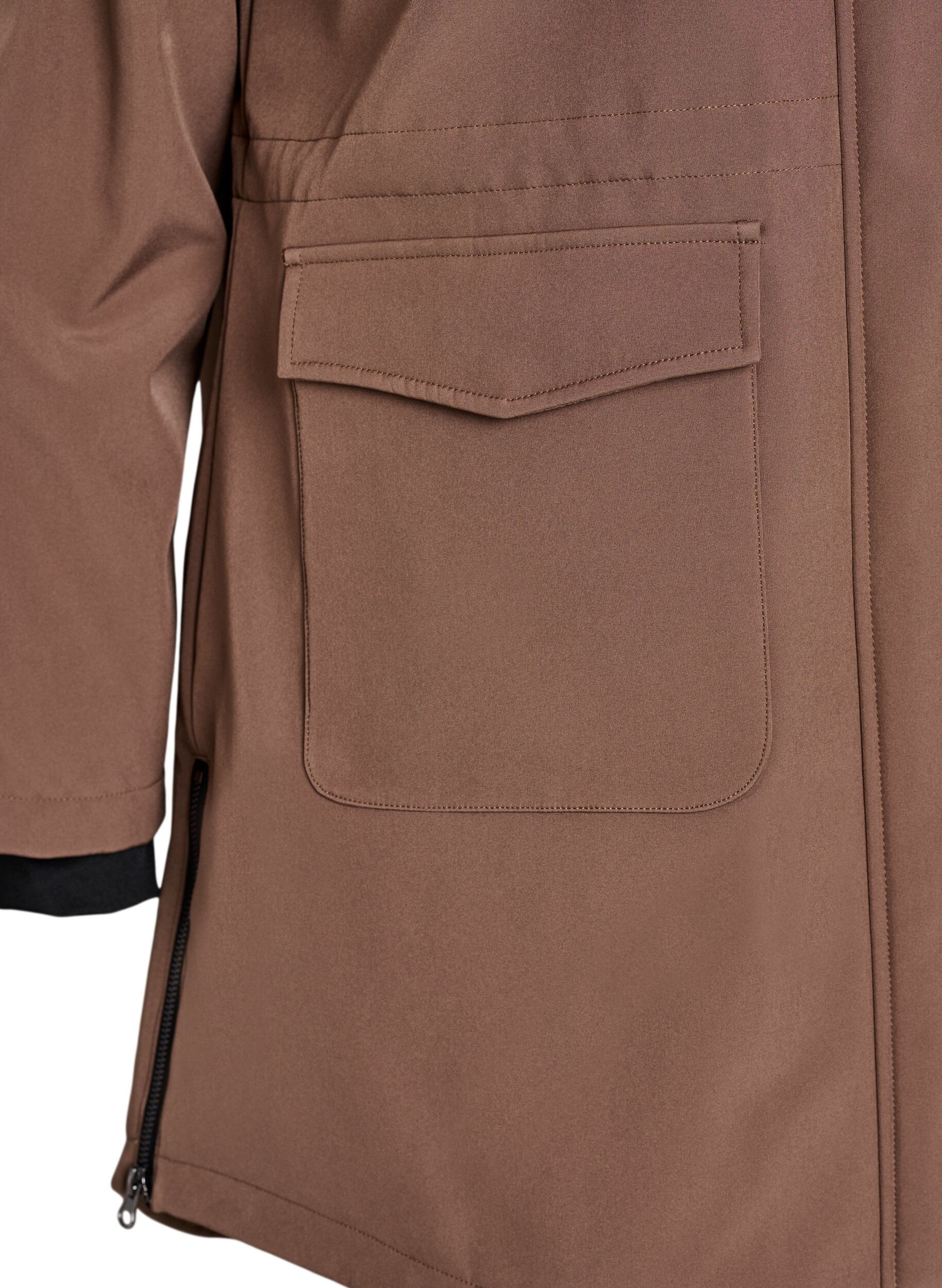 ZizzifashionWater-repellent softshell jacket with quilted lining, Brown, Packshot image number 3