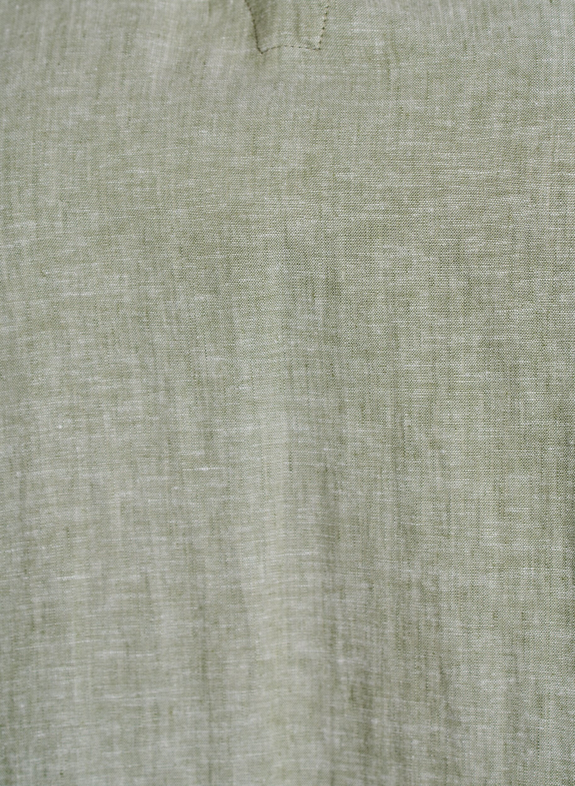 Zizzifashion Blouse in linen and viscose with 1/2 sleeves, Green, Packshot image number 2