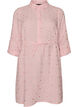 Shirt dress in cotton muslin with embroidered motifs, Rose, Packshot image number 0