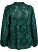 Blouse with buttons and floral pattern, Green, Packshot image number 1