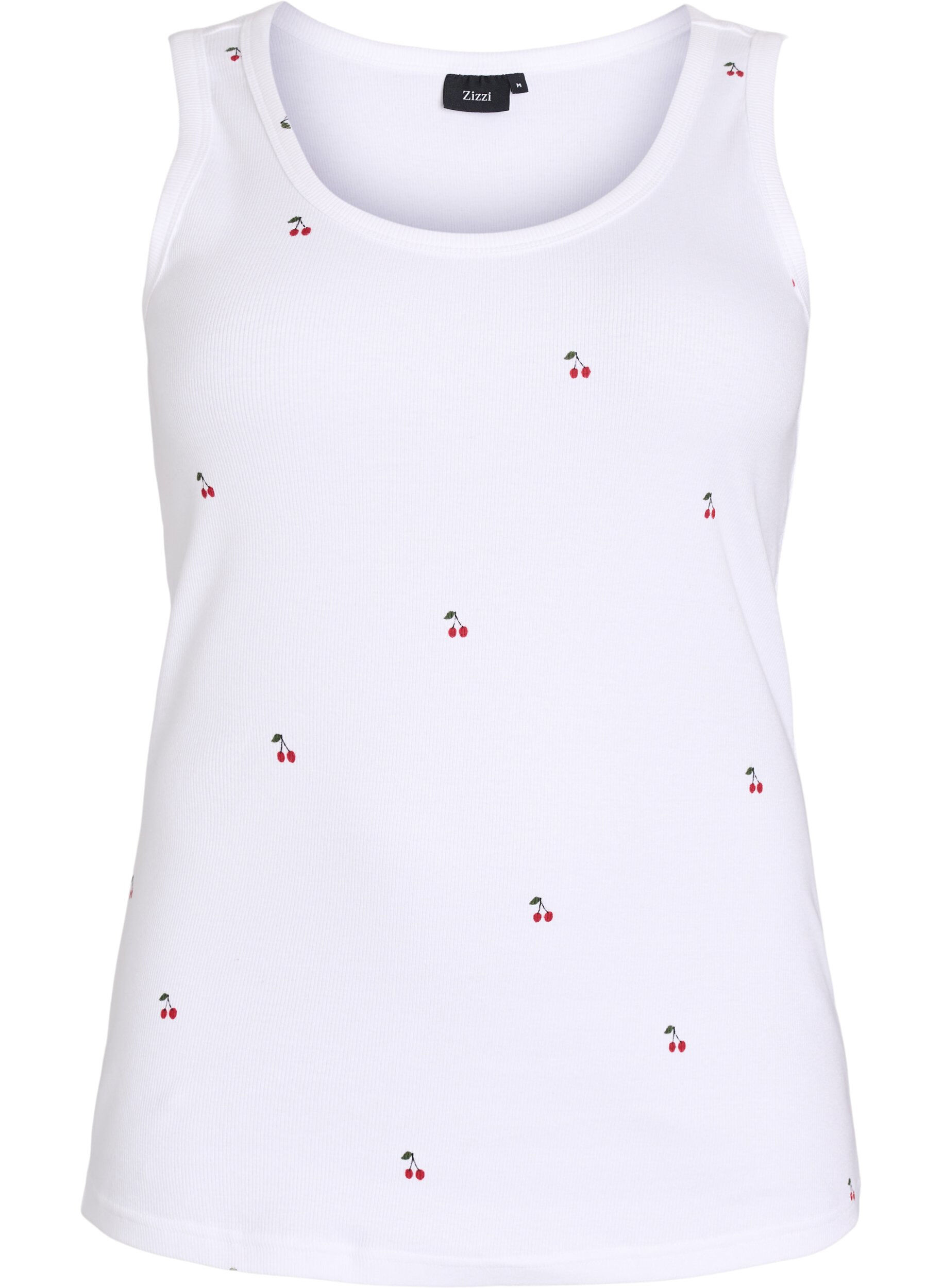 Zizzifashion Fitted top with motif, White, Packshot image number 0