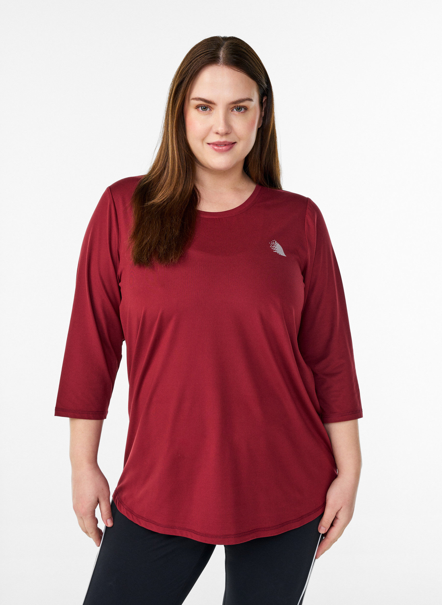 Zizzifashion Sports top with 3/4 sleeves, Red, Model image number 0