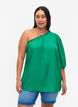 One-shoulder blouse in viscose, Green, Model image number 0