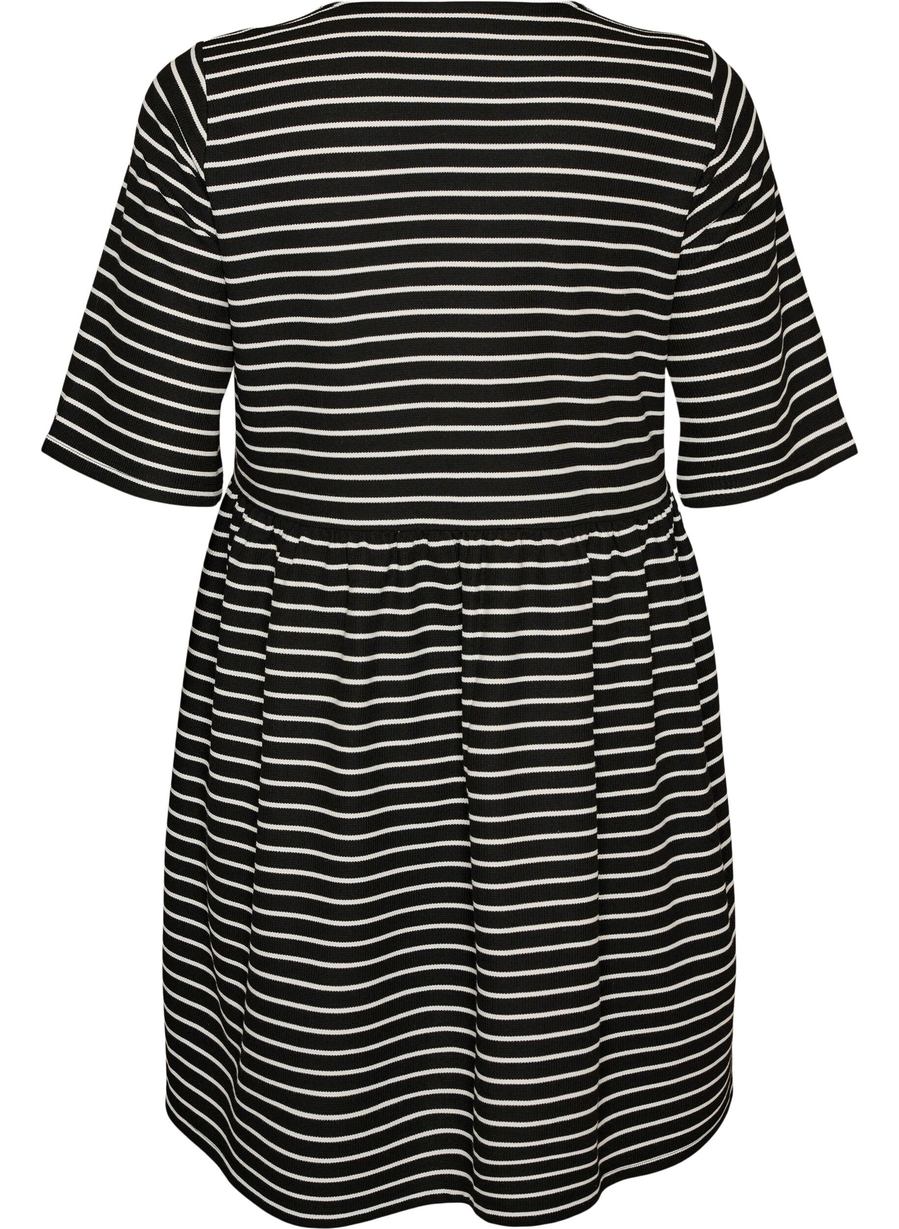 ZizzifashionDress with a ribbed texture and an empire line, White, Packshot image number 1