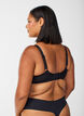 Full cover bra in mesh with wave pattern, Black, Model image number 2